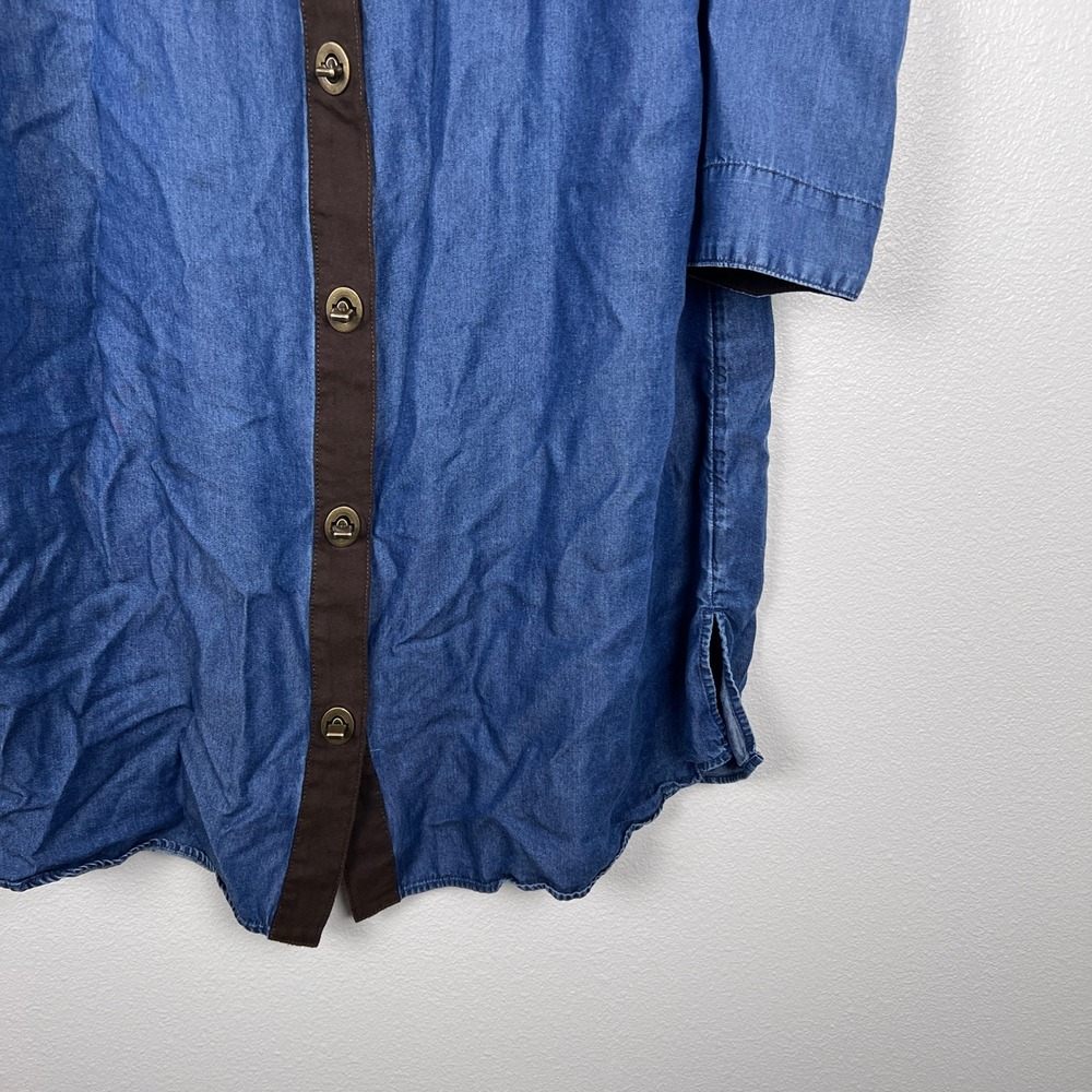 Soft Surroundings Women's Icon Urbina Dress Blue Sz XL - Picture 5 of 7